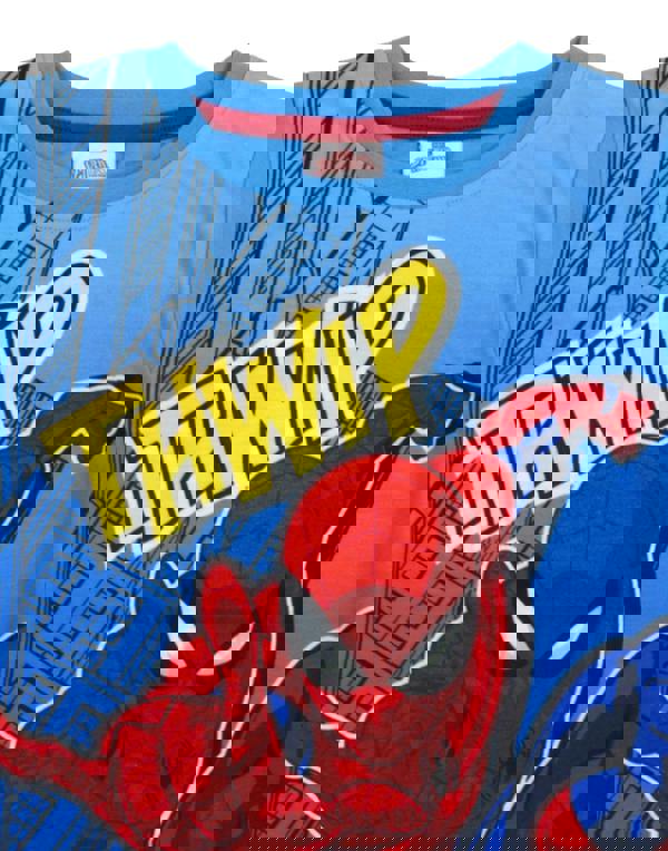 Marvel Boys Blue Spiderman Short Sleeve Short Leg Pyjama Set