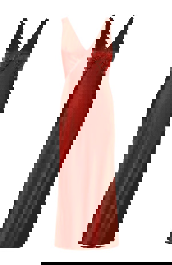 Rewritten London Amelia Midi Dress in Chilli Red