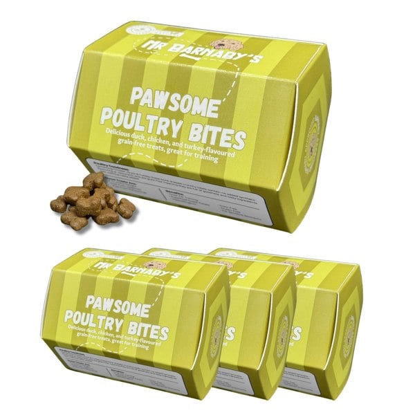 Mr Barnaby's Pawsome Poultry Bites Dog Treats (Pack of 4)