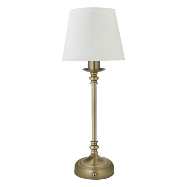 Fable Antique Brass LED Rechargeable Touch Table Lamp