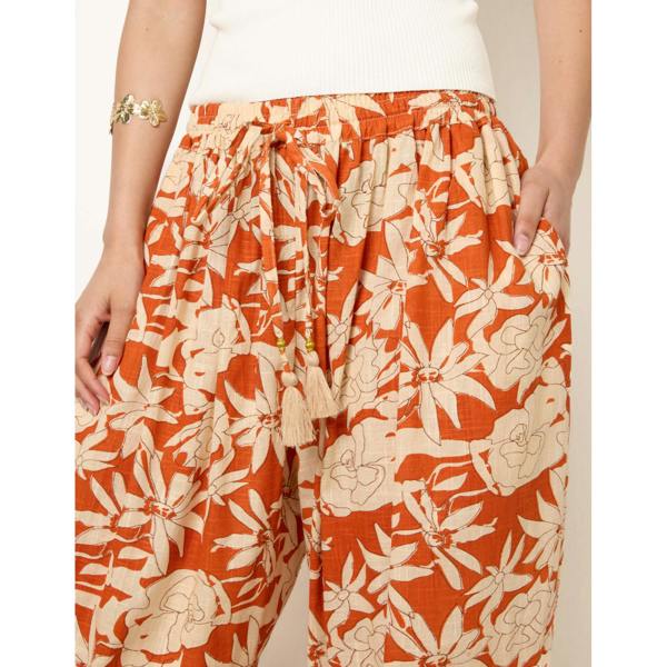 Blue Vanilla Floral Balloon Pants