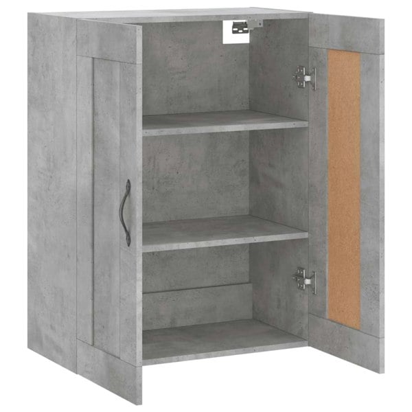 Berkfield Wall Mounted Cabinet Concrete Grey 69.5x34x90 cm Engineered Wood