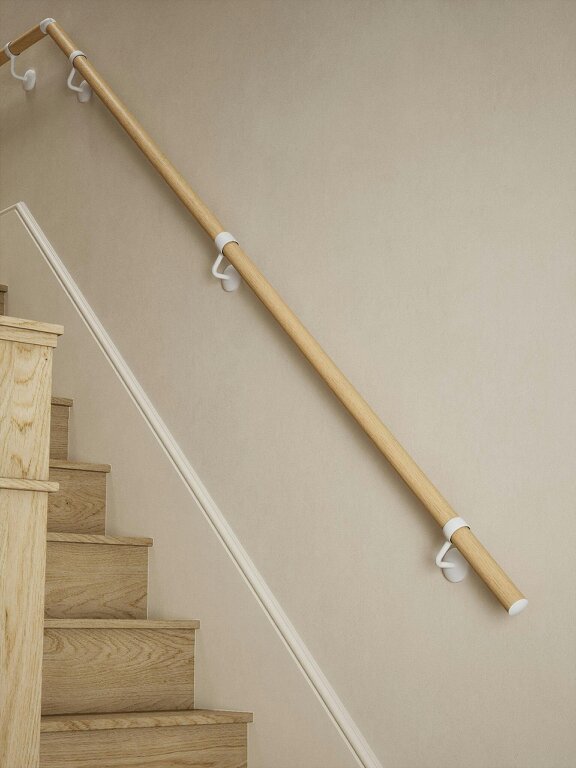Handrails Direct Arden Natural Pine Quarter Landing Handrail