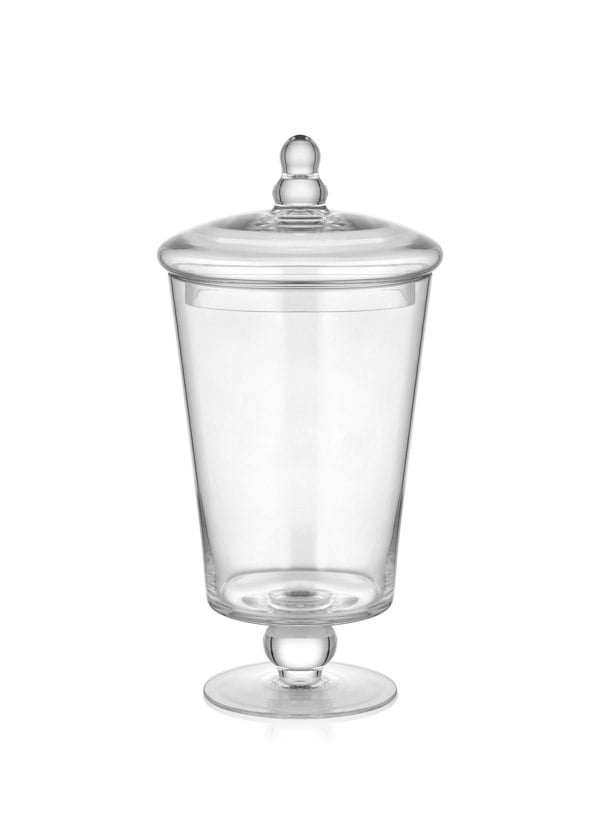 Rozi Footed Glass Jar With Lid