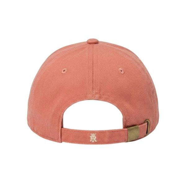 Red Run Embroidered Logo Baseball Cap - Peach - 