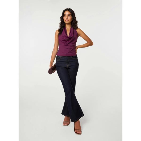 Pink Vanilla Halterneck Cowl Soft Stretch Top