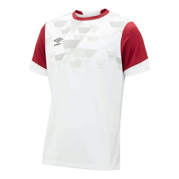 Umbro Childrens/Kids Vier Jersey - White/New Claret - 