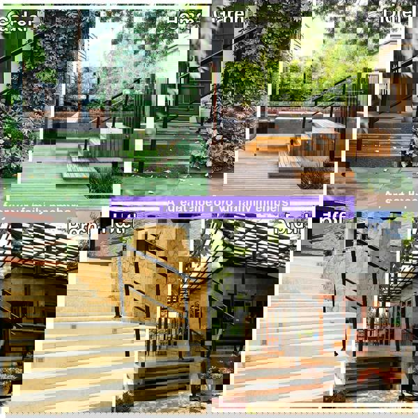 Gr8 Garden Outdoor Adjustable Black Steel Handrail 1-4 Steps Garden Stairs Safety Grab Rail