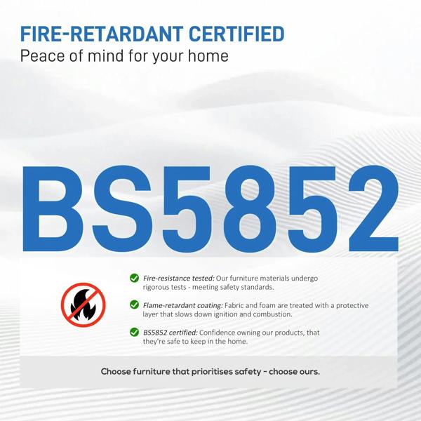 Fire-retardant certified safety graphic for single sofa bed fabric