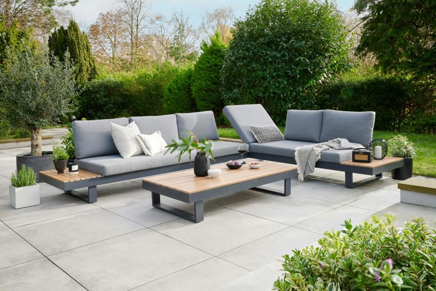 Norfolk Leisure Easton Large Corner Set with Cushions and Sun Recliner