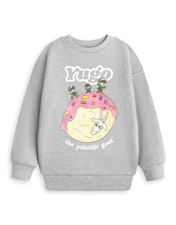 Show Me The Merch Yugo Unisex Kids Grey Ice Cream Sweatshirt