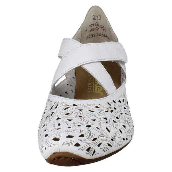 Rieker Ladies Rieker Hook And Loop Heeled Shoes 43773