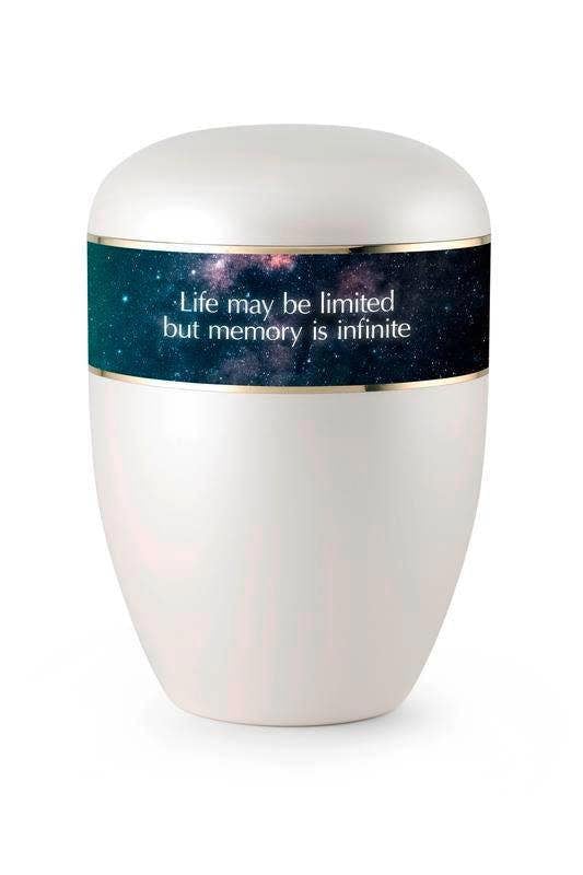 Memorials Direct Arboform Galaxy Border Urn (White) - Adult