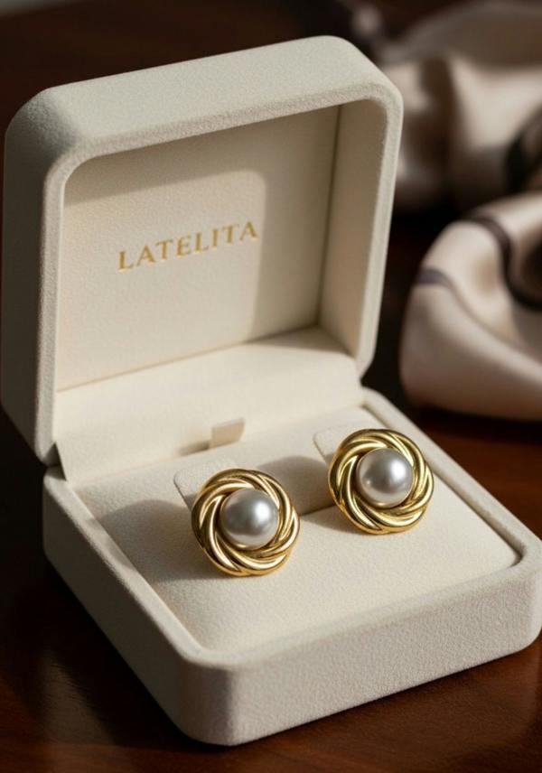 Still life styling of the earrings.