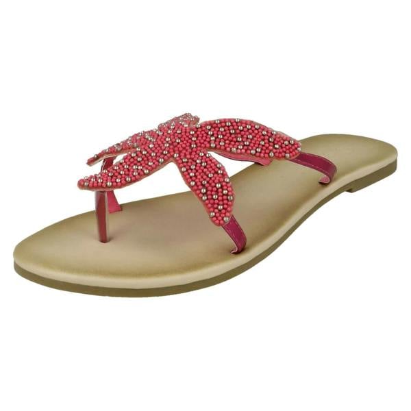 Savannah Ladies Savannah Beaded Starfish Toe Post Sandals