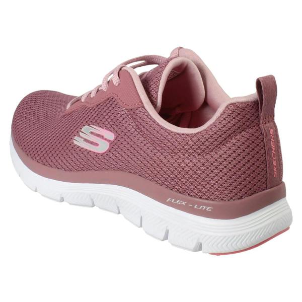 Skechers Ladies Skechers Textile Lace Up Casual Sports Trainers Brilliant View