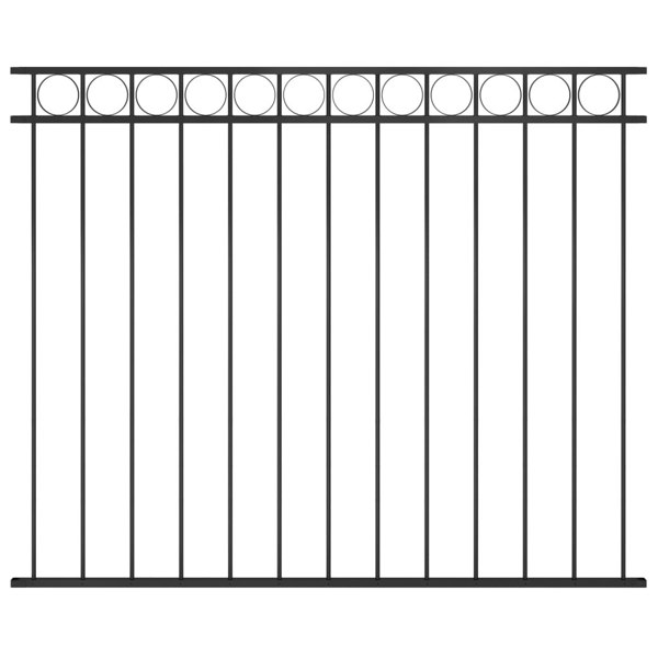 Berkfield Fence Panel Steel 1.7x1.5 m Black