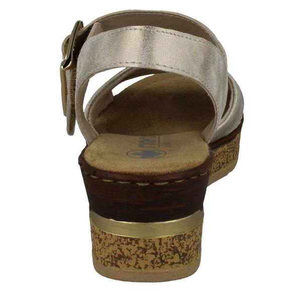 Rieker Ladies Rieker Cross Over Wedge Sandals 63795