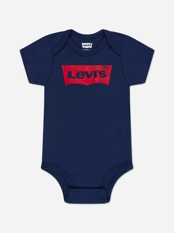 Levi's Kids Wear Levi's Baby Batwing Onesie Hat and Bootie Set in Navy