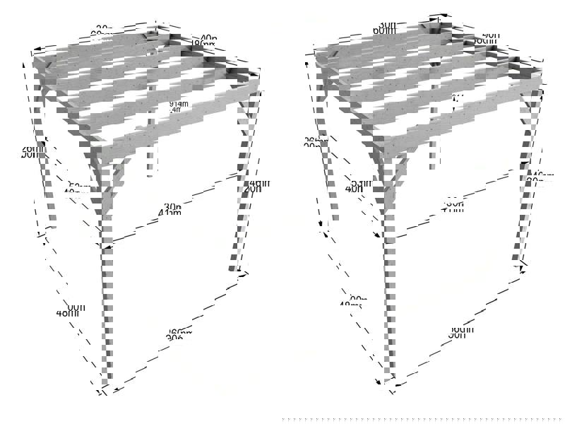 Box-style wooden garden pergola kit made from high quality timber, featuring straight square posts and beams with a clean, modern open frame design for gardens, patios, and outdoor seating areas.