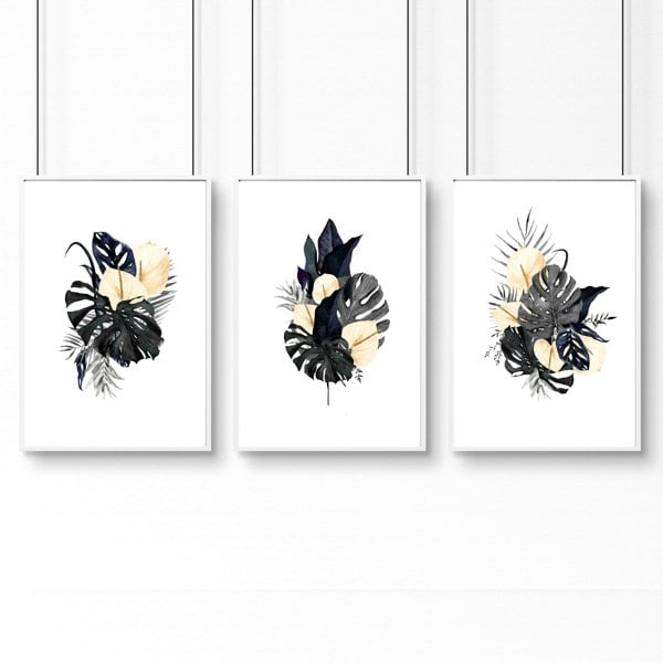 Office wall paintings | set of 3 framed wall art