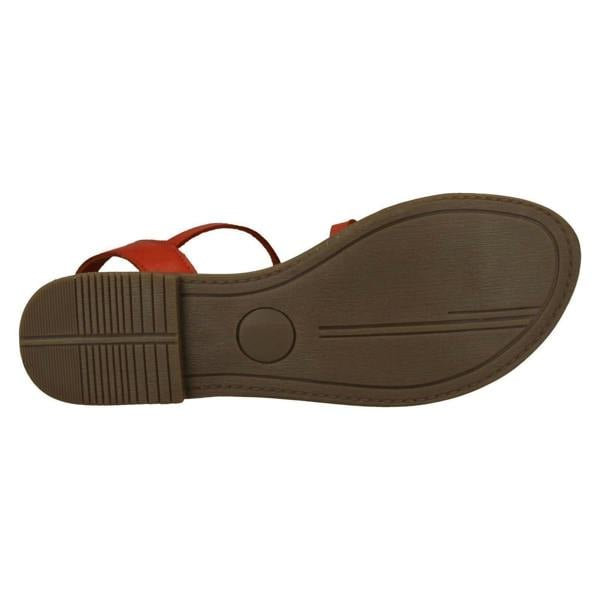 Leather Collection Ladies Leather Collection Flat Strappy Sandals F00200