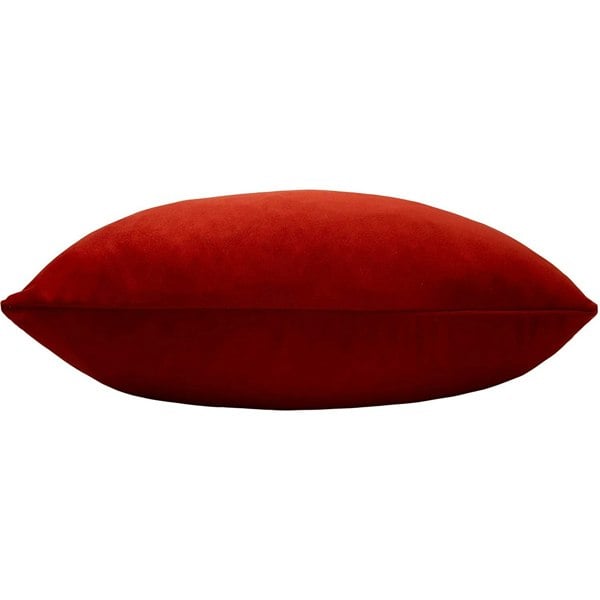 Evans Lichfield Sunningdale Velvet Rectangular Cushion Cover - Flame Red