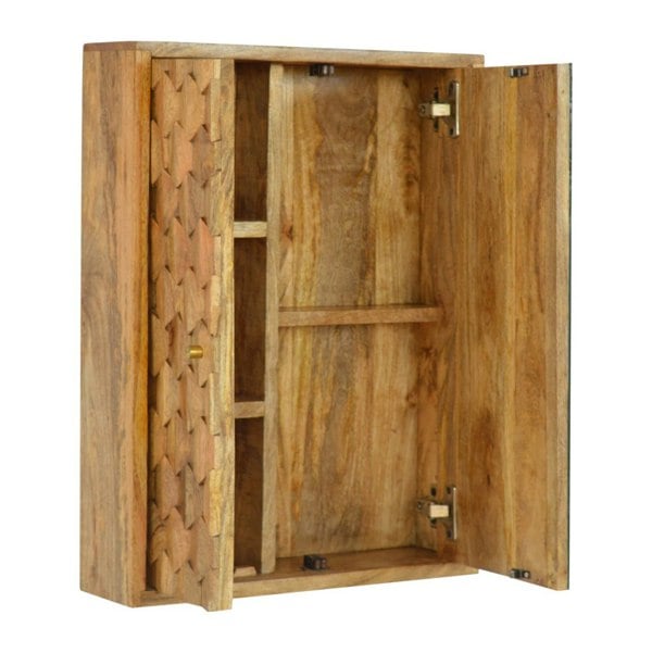 Artisan Furniture Pineapple Carved Mirror Cabinet