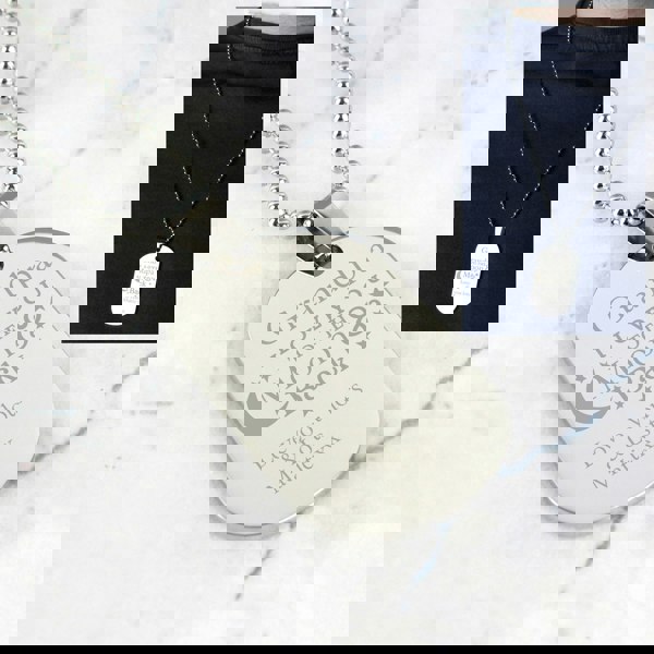 Personalised Memento Company Personalised 'To The Moon & Back...' Stainless Steel Dog Tag Necklace