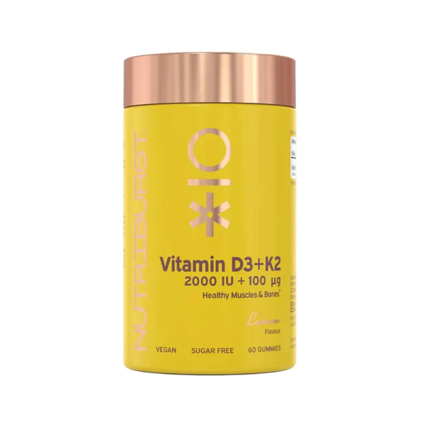 Nutriburst Sugar-Free Vegan Vitamin D3 + K2 2000iu 60 x Gummies