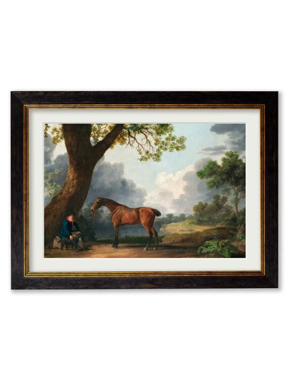 Exceptional Art c.1763 George Stubb's Horse and Groom - Oxford Slim