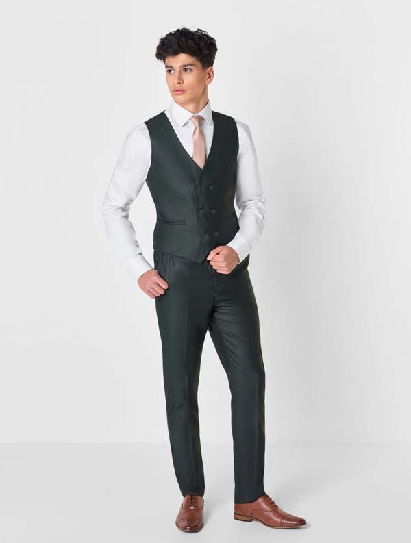 Forest green prom suit