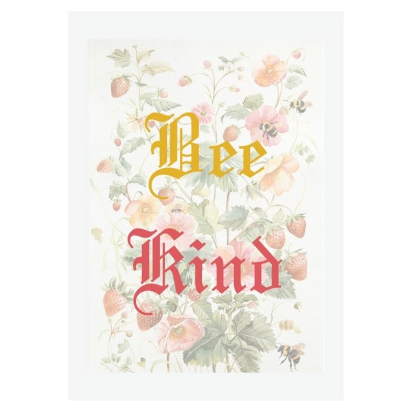 Kinder Valley Bee Kind Four Pack Of A3 Poster Prints