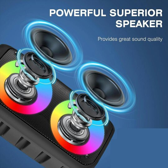Havendro Portable Bluetooth Speaker Sub woofer Heavy Bass Sound System Party & Mic