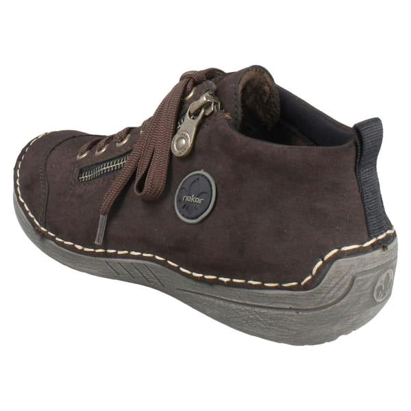 Rieker Ladies Rieker Lace-Up Shoes with Zip 52514