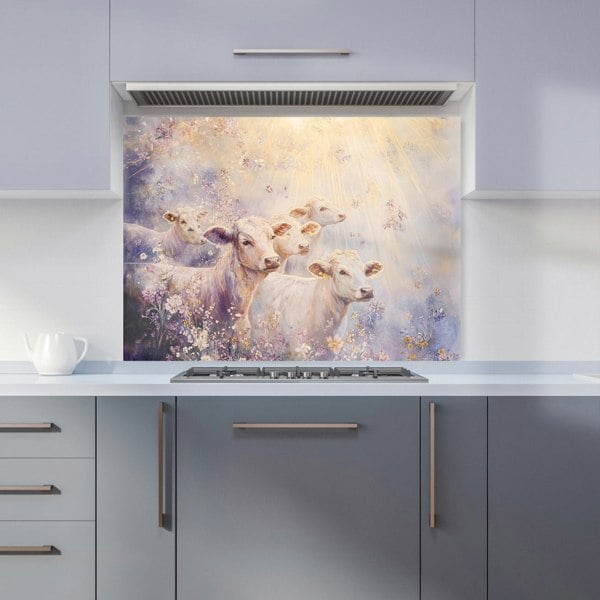 Warren Reed Summer Cows Glass Kitchen Splashback - 00016