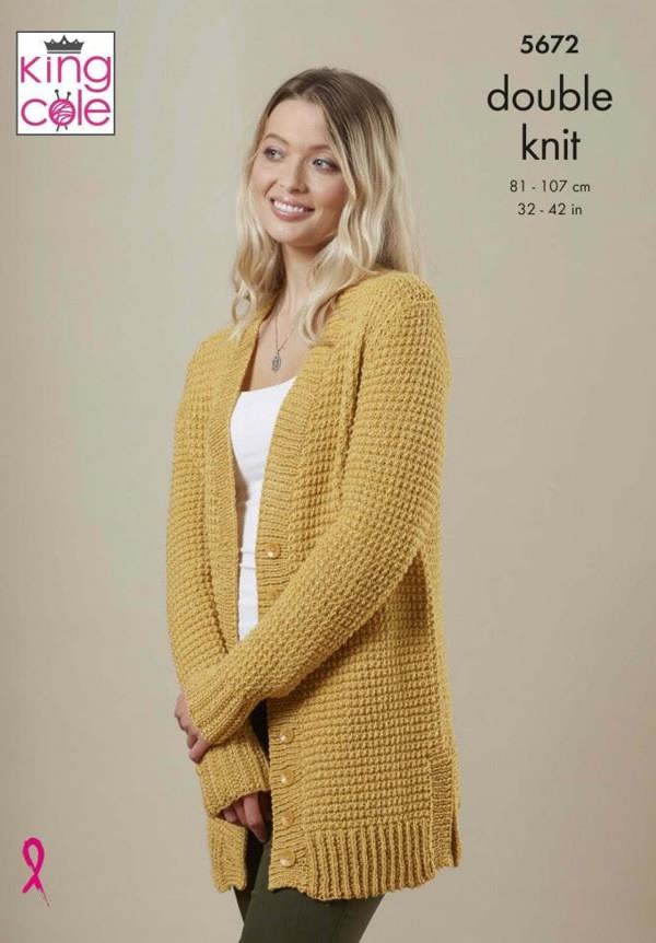 King Cole Subtle Drifter DK Knitting Pattern 5672, Cardigans, Sweaters for Women, 32 - 42 Inches