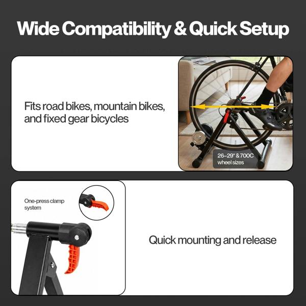 MONVELO Turbo Trainer Magnetic Bike Training Stand 6 Level Resistance Indoor