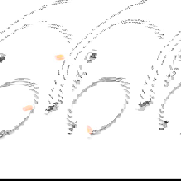 Say It With January Garnet Birthstone Gift Set - Silver