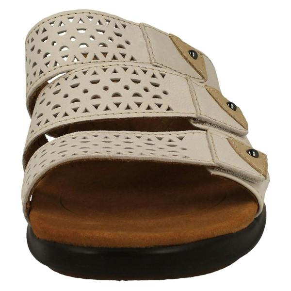 Clarks Ladies Clarks Laser Detailed Adjustable Strap Mule Sandals Kitly Walk