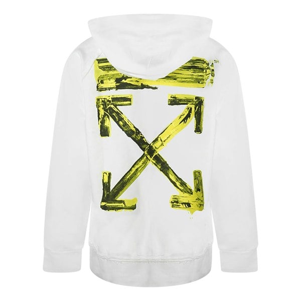 Off-White Long Drawstrings Oversized Hoodie - White