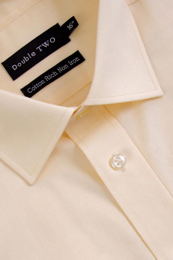 Pale Lemon Long Sleeve Cotton Rich Non-Iron Shirt