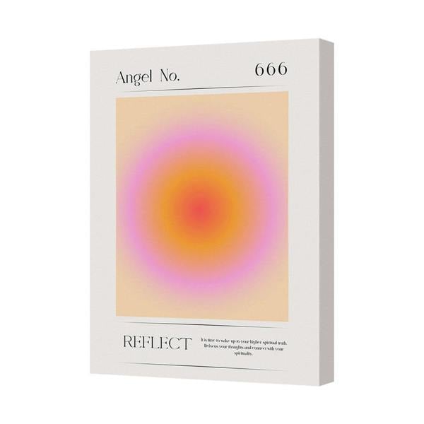 Benjamin Tate Design Angel No 666 Reflect Abstract Art Print Canvas Wall Decor