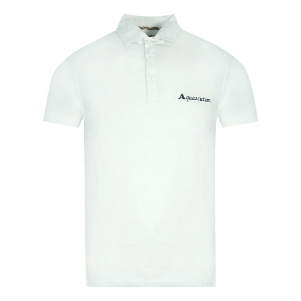 Aquascutum Signature Logo Polo Shirt - White