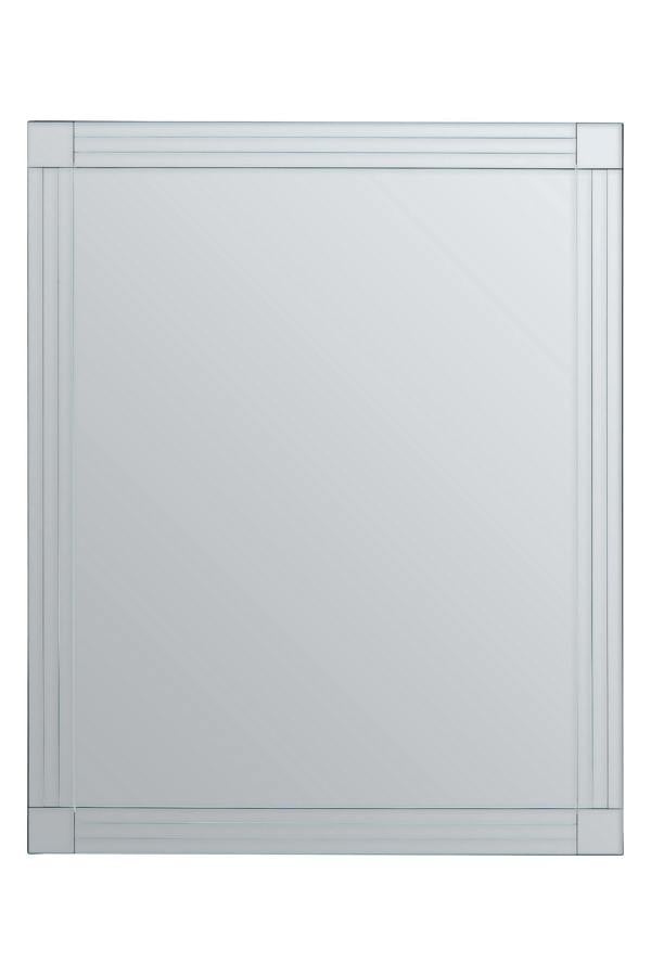 Sana Small Rectangular Wall Mirror with Linear Detail