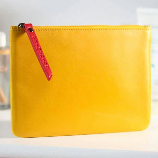 PRIMEHIDE Leather Zip Pouch Yellow 702 – 703 (2)