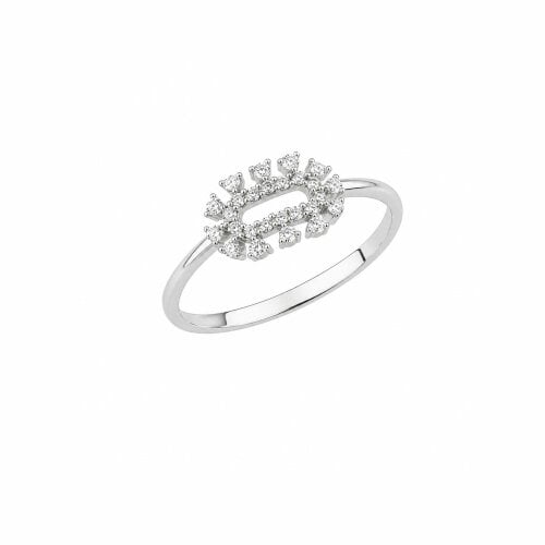 Spero London Oval Wreath Sterling Silver Ring - Silver