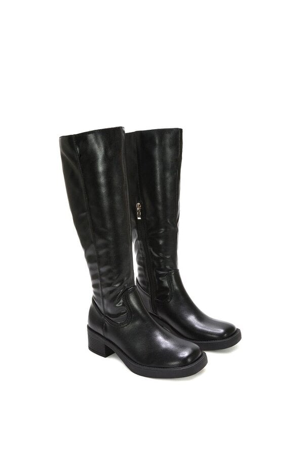 XY LONDON Knee High Equestrian Style Biker Riding Boots