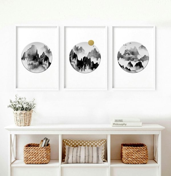 Art wall for living room | set of 3 wall art prints