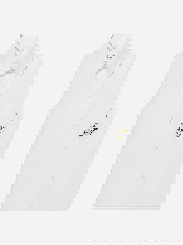 DL1961 Girls Simona Sleeveless Shirt in White